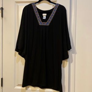 NWOT - DOTTI SWIM SUIT COVERUP - BLACK  SIZE XL
